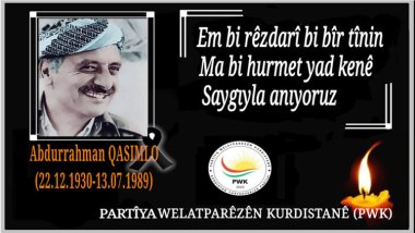 PWK: Dr. Abdurrahman Qasimlo’yu Saygıyla Anıyoruz