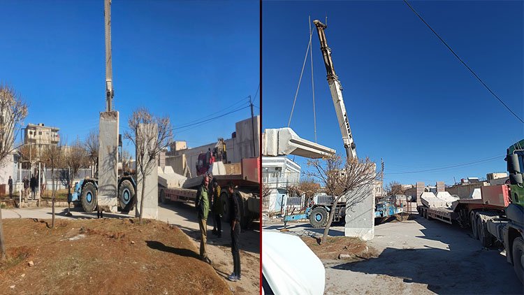Amerîka li Kobaniyê baregeheke mezin ava dike