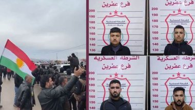 Afrin’de Kürdistan bayrağı açan dört genç tutuklandı