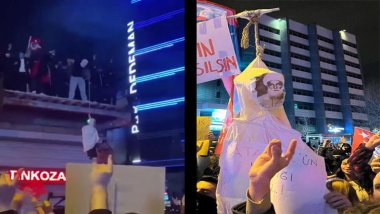 Di xwenîşandanên CHPyê de maketa Şêx Seîd hat daliqandin