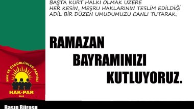 HAK-PAR'dan Ramazan Bayramı mesajı