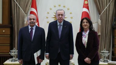 Erdoğan ile DEM Parti İmralı heyeti arasındaki görüşme başladı