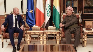 Başkan Barzani, Fransa Dışişleri Bakanı'nı kabul etti