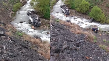 Hakkari'de İşçileri taşıyan minibüs dereye uçtu: 2 ölü, 3 yaralı