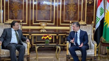 Mesrur Barzani, Hindistan’ın Irak’taki yeni büyükelçisi Sumin Bagchi’yi kabul etti