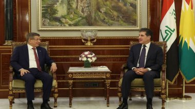 Kürdistan Bölgesi Başkanı Neçirvan Barzani, Ahmet Davutoğlu’nu kabul etti