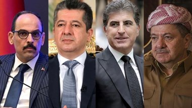 Îbrahîm Kalin bi Serok Barzanî, Nêçîrvan Barzanî û Mesrûr Barzanî re civiya