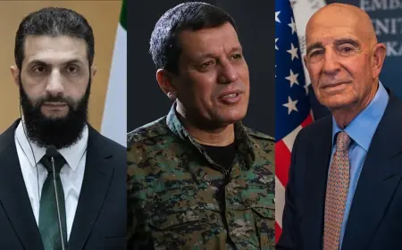 Tom Barrack, Ahmed Şara ve Mazlum Abdi'den üçlü görüşme