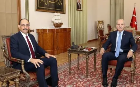 MİT Başkanı Kalın, TBMM Başkanı Kurtulmuş'la görüştü