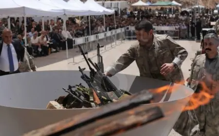 PKK'nin silah bırakma töreninden ilk görüntüler