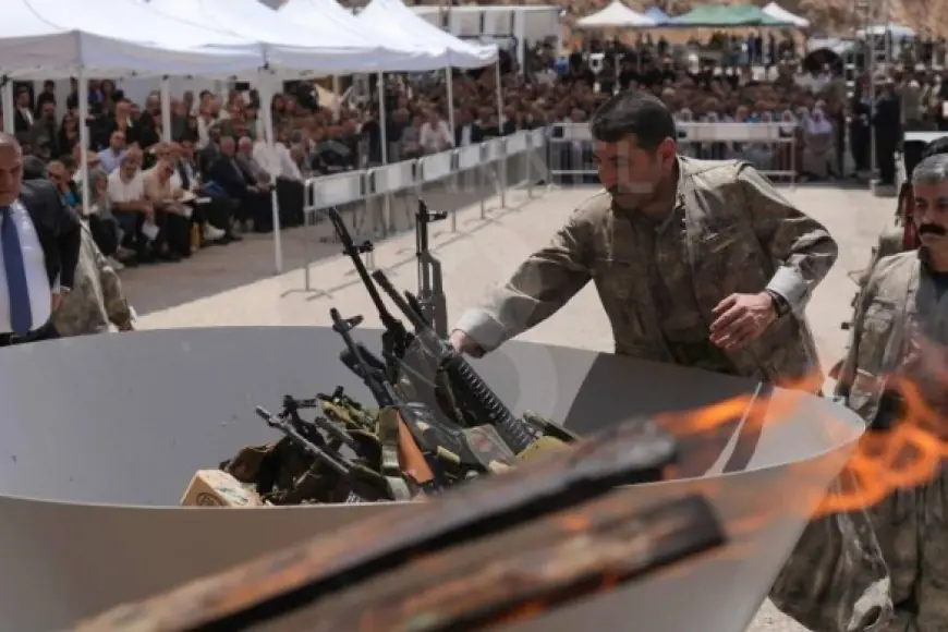 PKK'nin silah bırakma töreninden ilk görüntüler