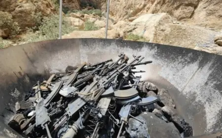 Yakılan silahlar Casene Mağarası’nda muhafaza edilecek