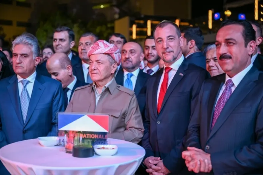 Başkan Barzani, Fransa’nın Ulusal Günü törenlerine katıldı