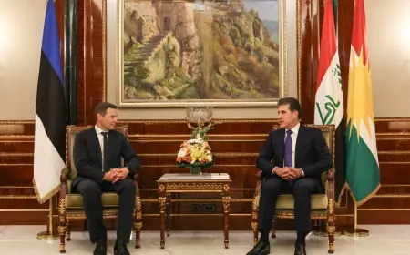 Neçirvan Barzani, Estonya Savunma Bakanı Pevkur'u kabul etti