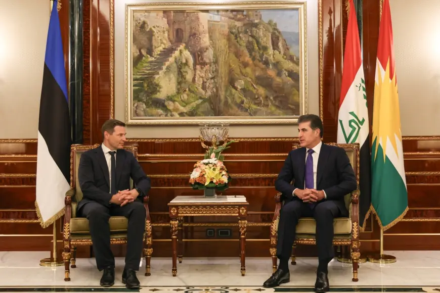 Neçirvan Barzani, Estonya Savunma Bakanı Pevkur'u kabul etti