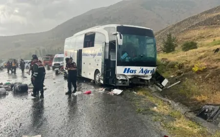 Sivas'ta yolcu otobüsü dağın yamacına çarptı: 4 ölü, 33 yaralı