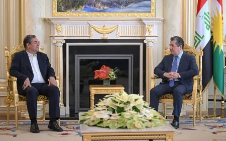 Mesrur Barzani, Urmiye Valisi başkanlığındaki İran heyetini kabul etti