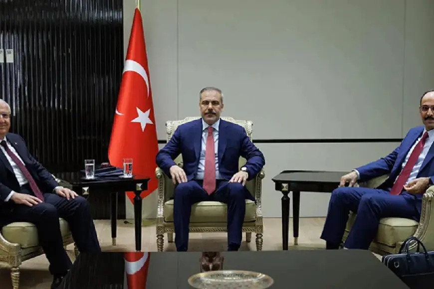 Hakan Fidan, Yaşar Güler ve İbrahim Kalın’danToplantı