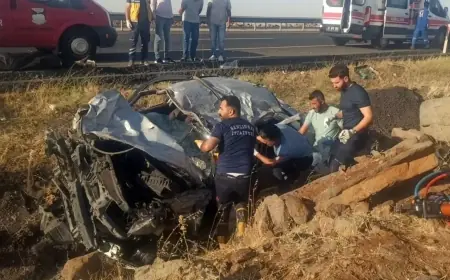 Urfa'da feci kaza: 2 kişi öldü, 3 kişi yaralandı