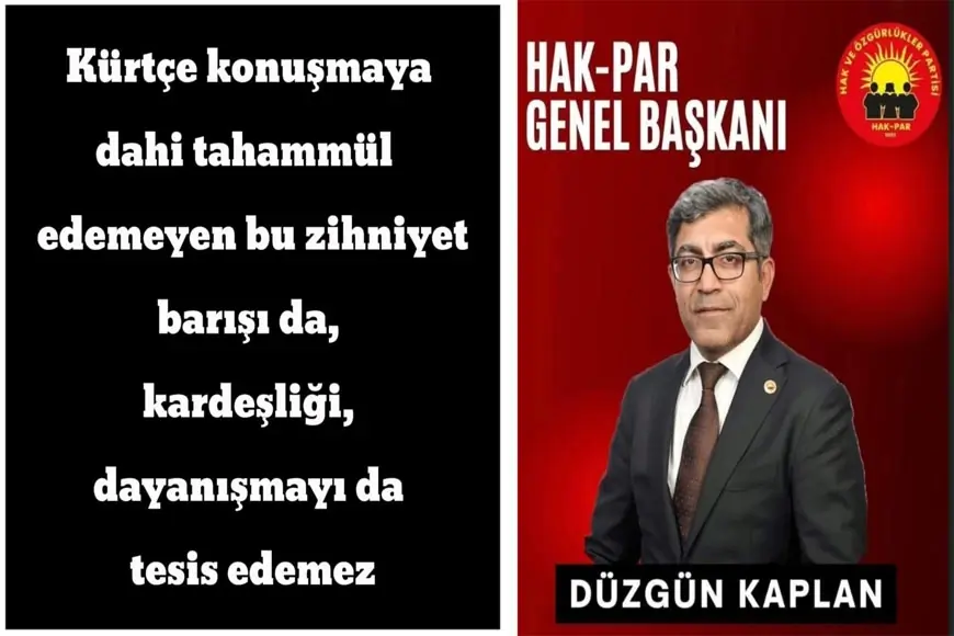 HAK-PAR’dan Kürtçe Konuşma Engeline Tepki