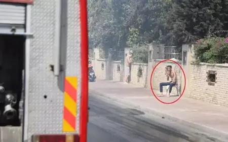 Benzin döküp evi ateşe verdi, oturup yangını izledi