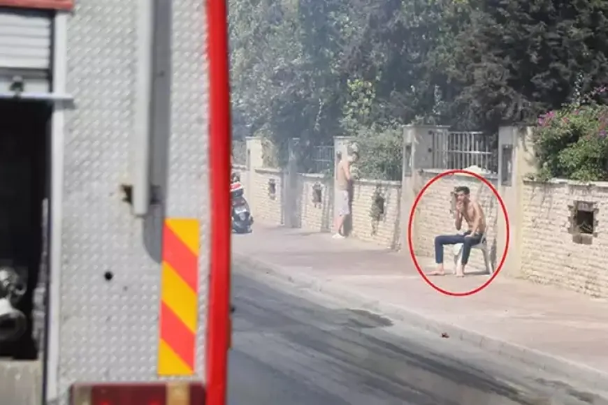 Benzin döküp evi ateşe verdi, oturup yangını izledi