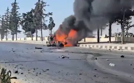 Halep Uluslararası Havalimanı Yolu’nda araca SİHA saldırısı