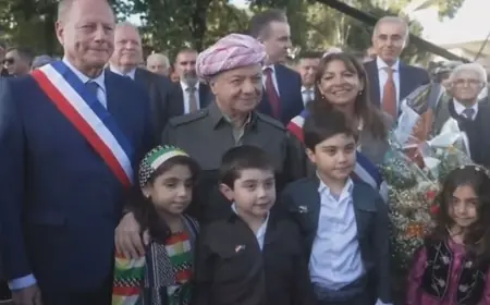 Parîs rêzê li Pêşmerge digire: Serok Barzanî beşdarî vekirina ‘Rêya Pêşmerge’ bû