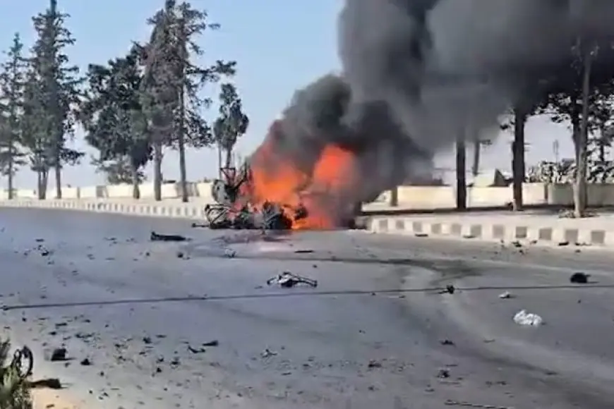Halep Uluslararası Havalimanı Yolu’nda araca SİHA saldırısı