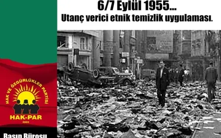HAK-PAR: 6/7 Eylül 1955…Utanç Verici Etnik Temizlik Uygulaması