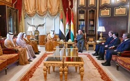 Serok Barzanî heyeteke Îmaratê qebûl kirİm