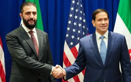 Şara, ABD Dışişleri Bakanı ile görüştü