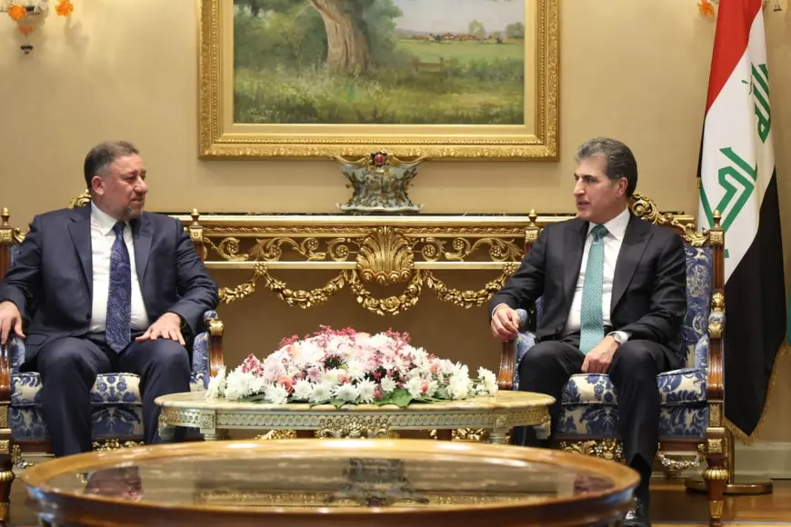 Nêçîrvan Barzanî û Xemîs Xencer li Hewlêrê civiyan