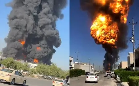 Erbil’de benzin istasyonunda yangın