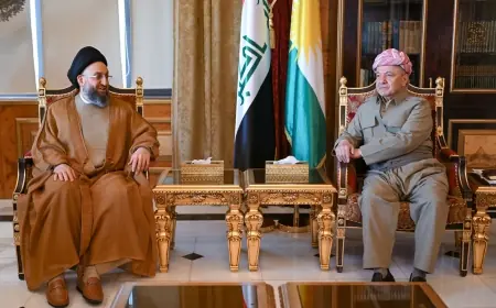 Başkan Barzani Irak Ulusal Hikmet Hareketi lideri Ammar el-Hekim ile görüştü