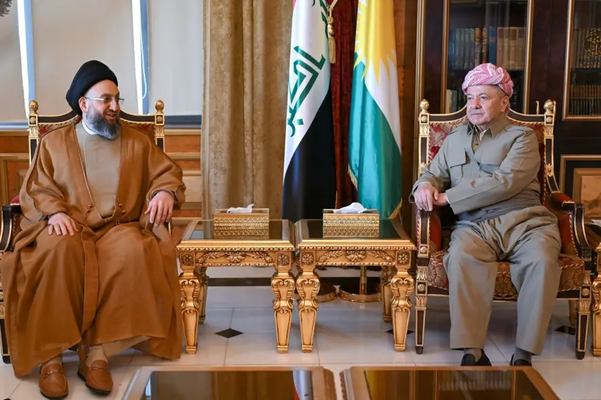 Başkan Barzani Irak Ulusal Hikmet Hareketi lideri Ammar el-Hekim ile görüştü