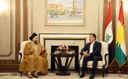 Nêçîrvan Barzanî û Emar Hekîm pêwendiyên Hewlêr û Bexdayê gotûbêj kirin