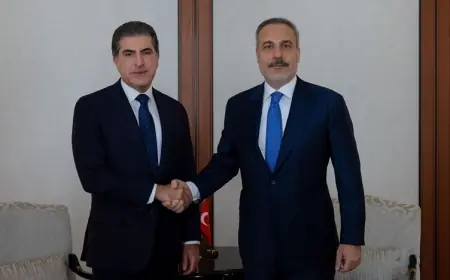 Neçirvan Barzani Hakan Fidan ile görüştü