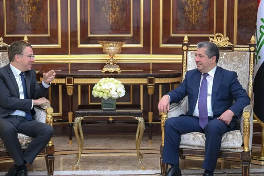 Mesrur Barzani, Fransa'nın Irak Büyükelçisi Patrick Durel ile görüştü