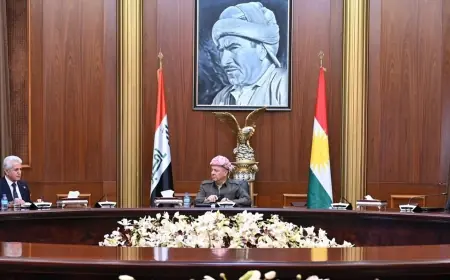 Serok Barzanî û şanda ENKSê rewşa siyasî ya navçeyê û pêşhatên dawî yên Sûriyeyê gotûbêj kirin