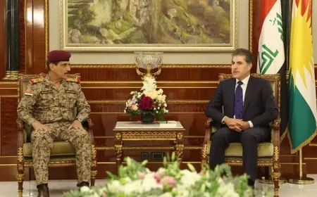 Nêçîrvan Barzanî şandeyeke payebilind a leşkerî ya Îraqê qebûl kir