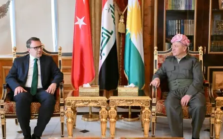 Serok Barzanî pêşwaziya Balyozê Tirkiyeyê li Iraqê kir