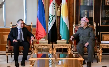 Serok Mesûd Barzanî Balyozê Rûsyayê yê Îraqê qebûl kir