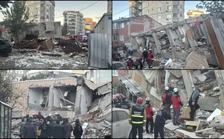 Gebze'de 6 katlı bina çöktü: 5 kişi enkaz altında!