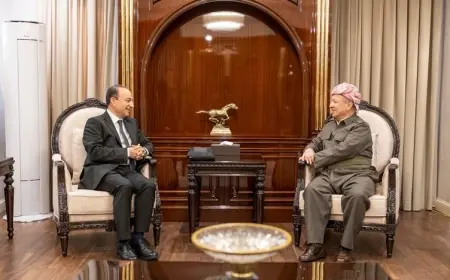 Serok Mesûd Barzanî Osman Baydemîr pêşwazî kir