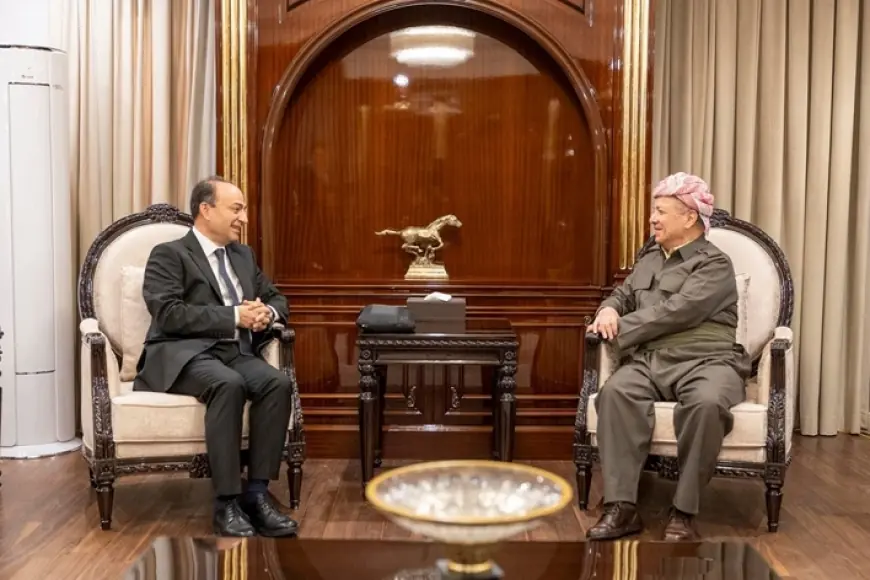 Serok Mesûd Barzanî Osman Baydemîr pêşwazî kir