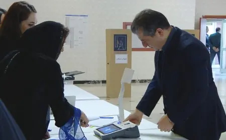 Başbakan Mesrur Barzani oy kullandı