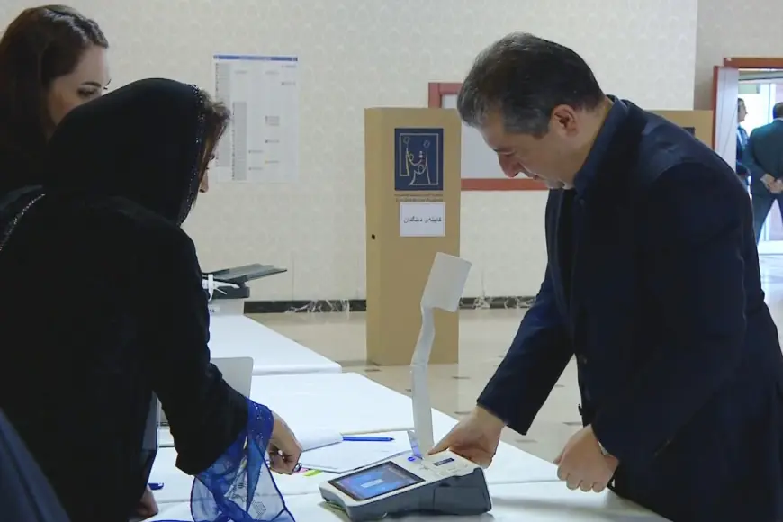 Başbakan Mesrur Barzani oy kullandı