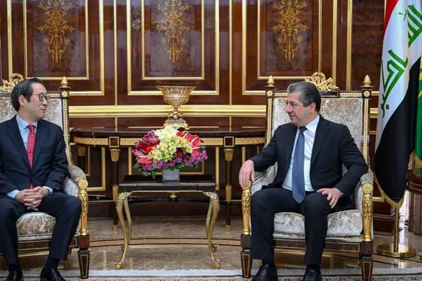 Mesrur Barzani Güney Kore'nin yeni Irak Büyükelçisini kabul etti