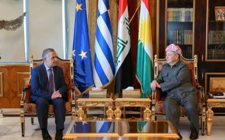 Başkan Barzani, Yunanistan’ın Irak Büyükelçisini kabul etti
